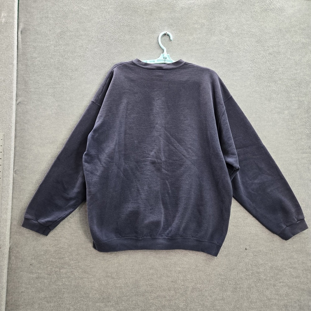 VINTAGE Fox Racing Men Sweatshirt XL Blue Embroidered Motocross Skater Y2K READ - Picture 9 of 9
